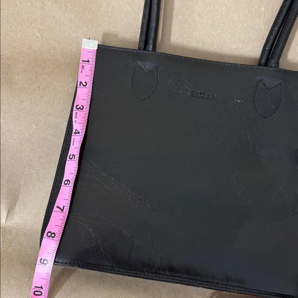 Furla Black Tote Bag made in Italy - Picture 6 of 10